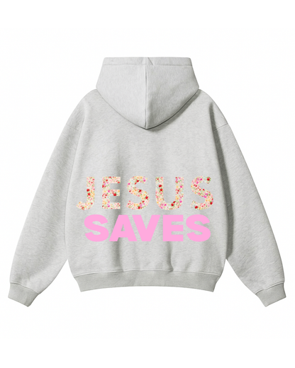 'Jesus Saves' Patch work hoodie
